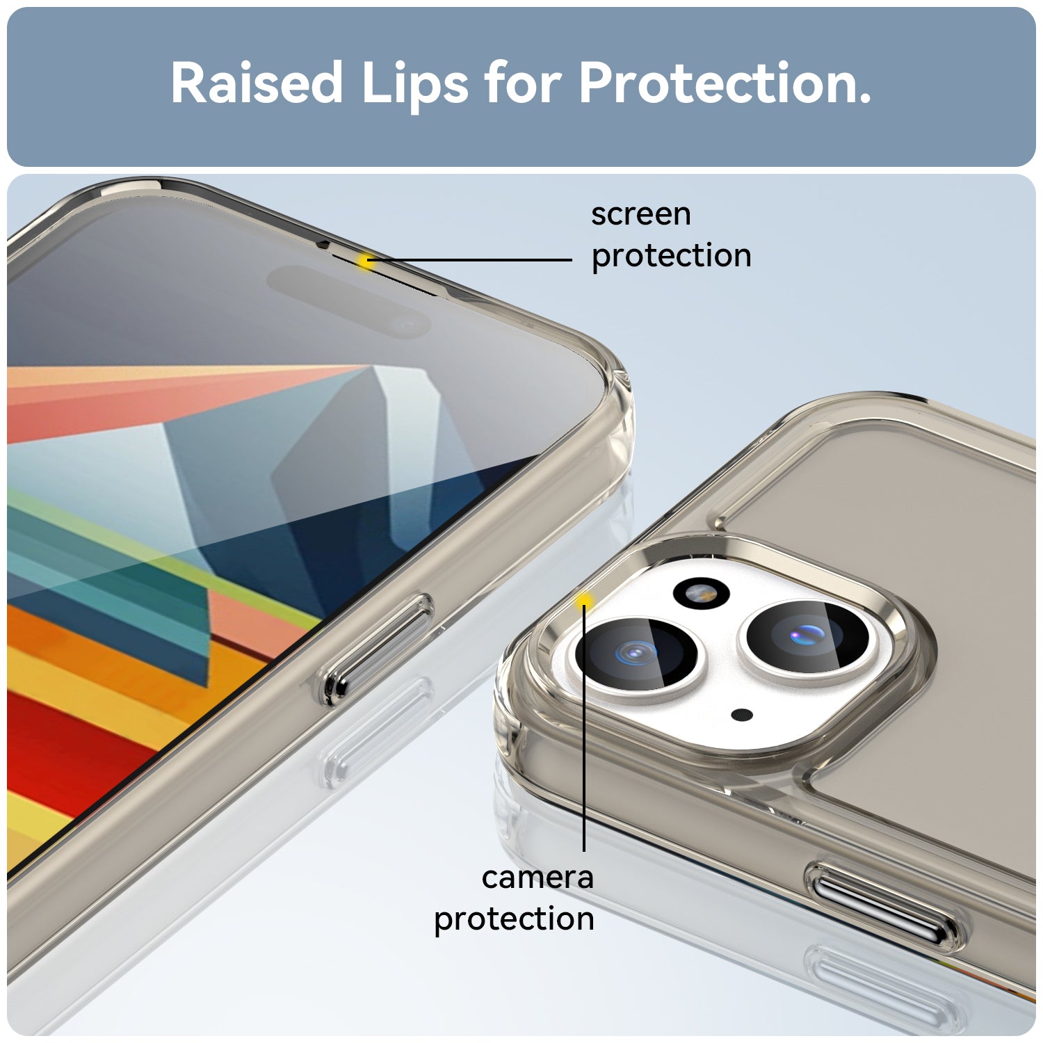 Candy Series Phone Case for iPhone 15 Flexible TPU Corner Protection Shockproof Cover - Transparent Grey Candy Series Phone Case for iPhone 15 Flexible TPU Corner Protection Shockproof Cover - Transparent Grey